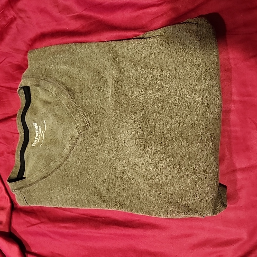 Express green v neck size medium